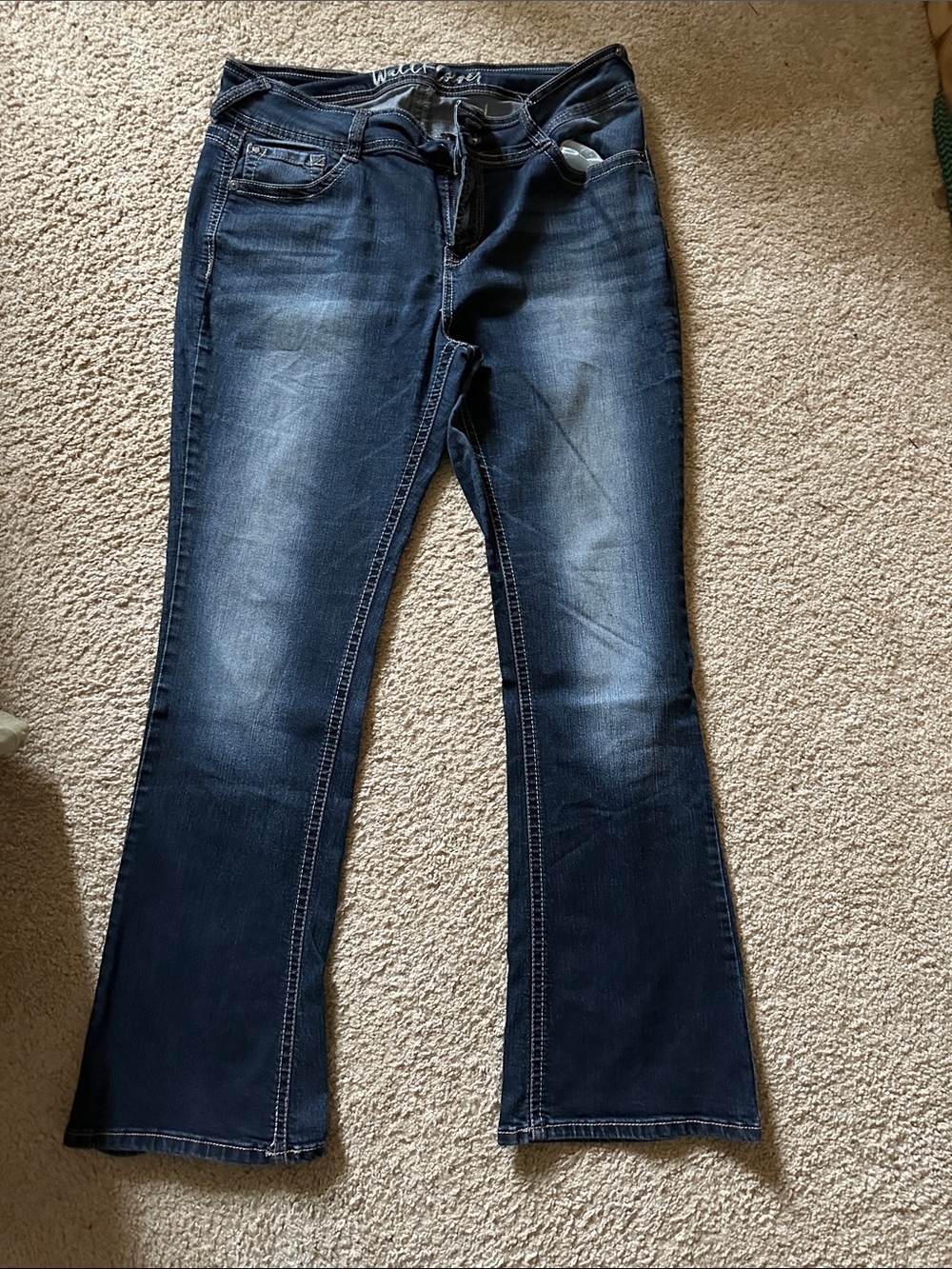 Wildflowers Dark Blue Flare Jeans